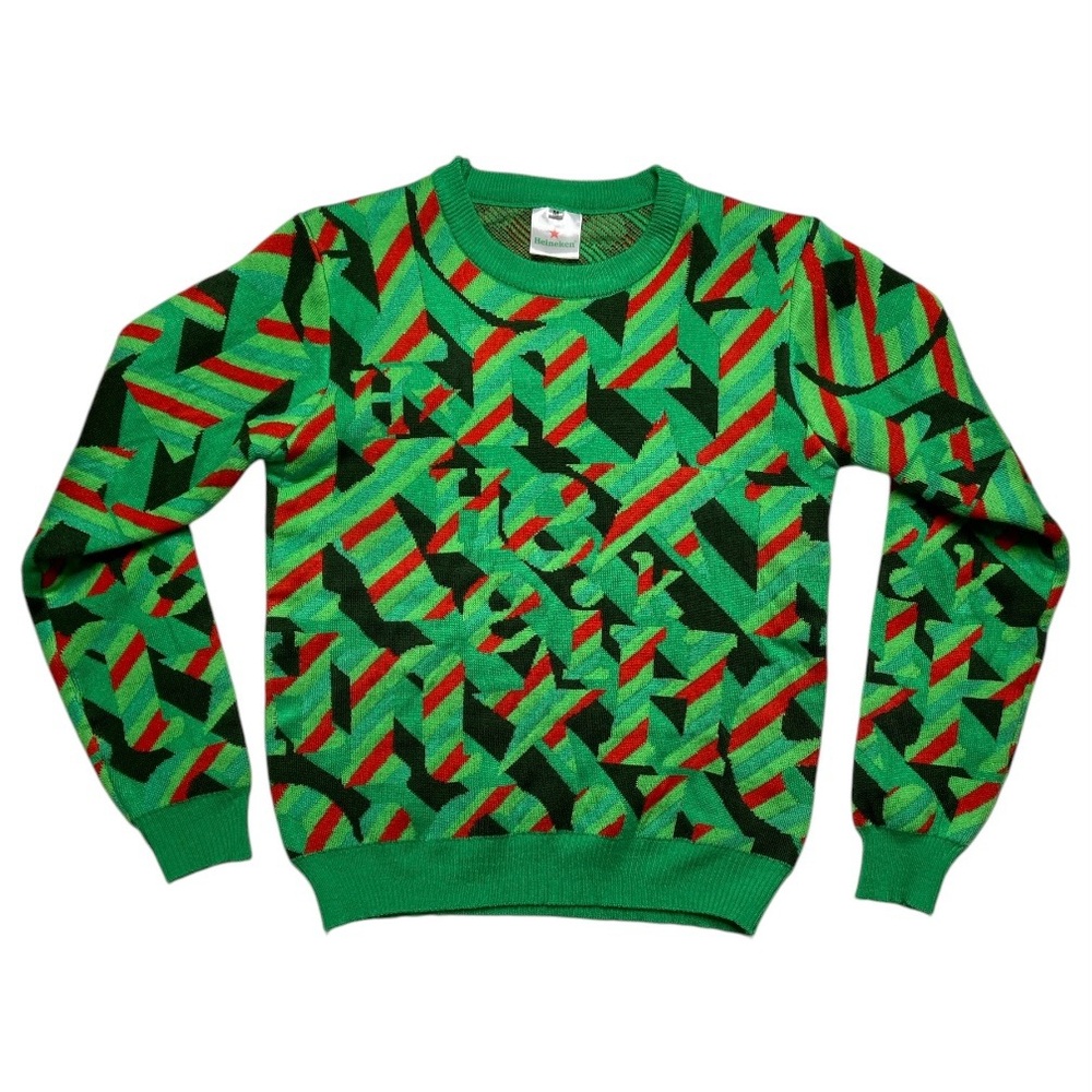 Heineken Green Hidden Logo Sweater Size Medium